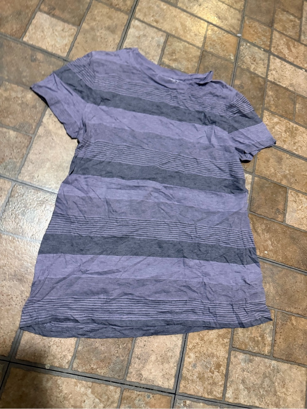 Women’s Striped Short-Sleeve Tee - Purple